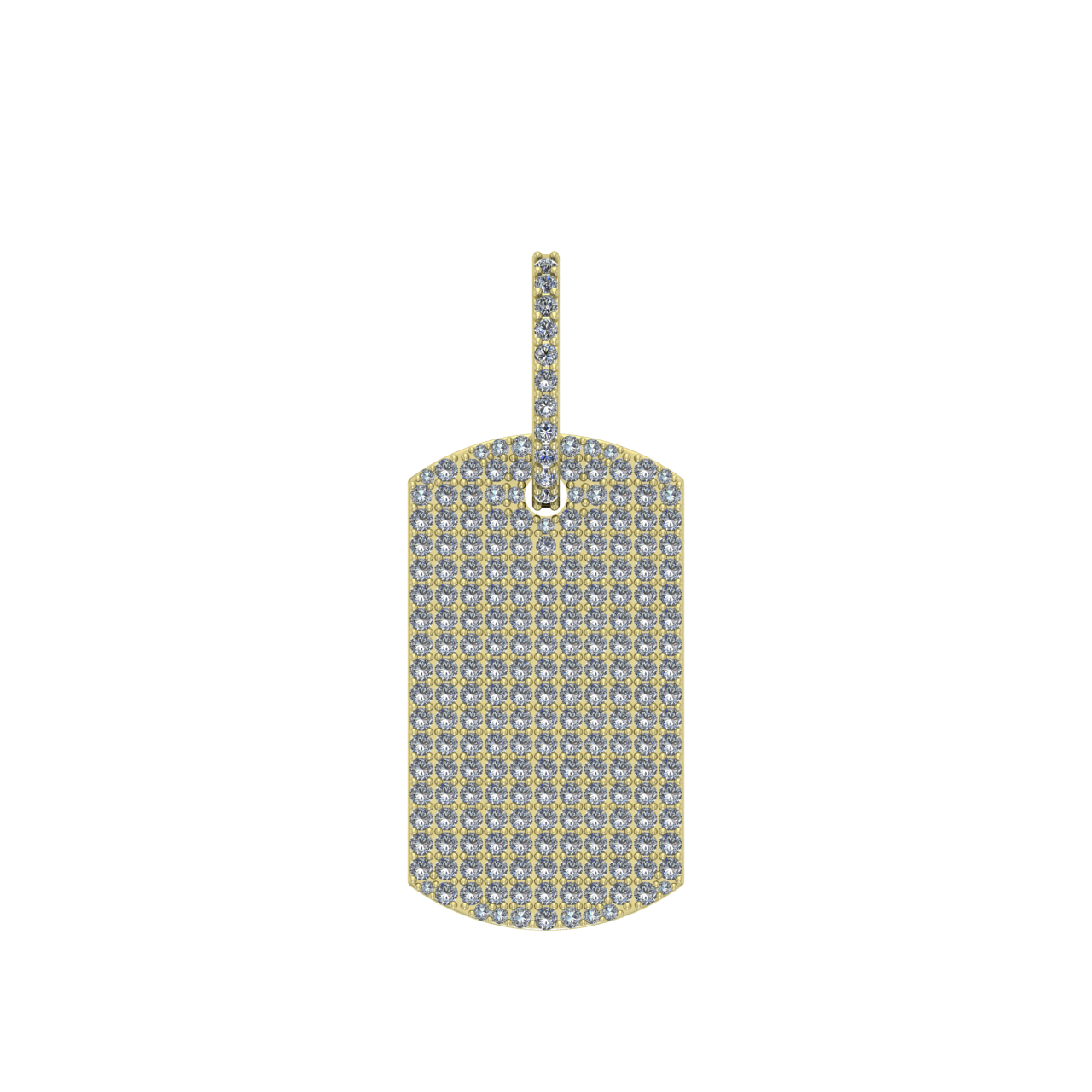 HIP-HOP DOG TAG DIAMONDS PENDANT